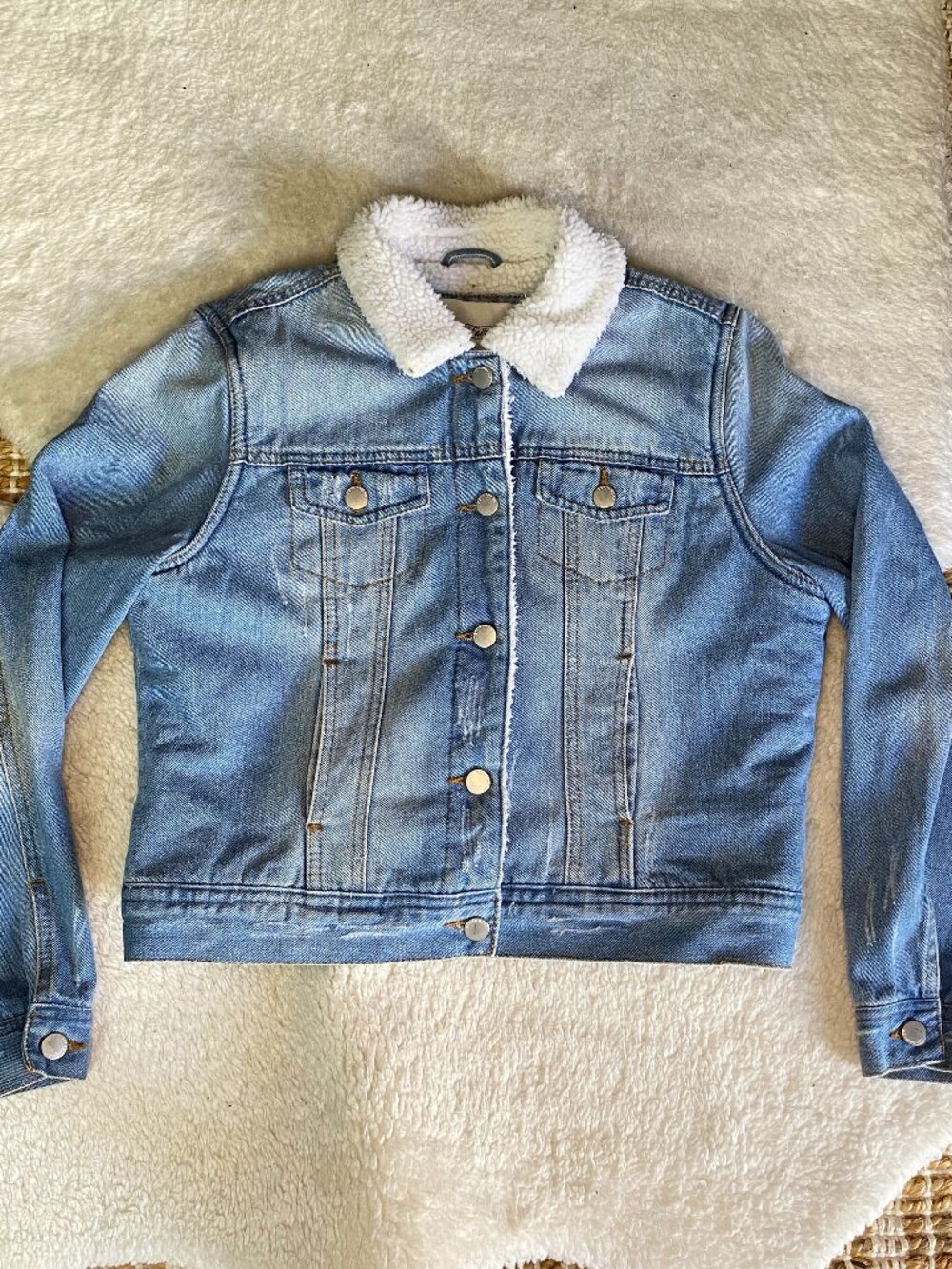 Reserve Fairfax Sherpa Lined Denim Jacket - Size Medium